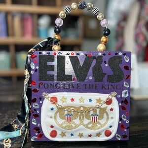 👑 “Long Live the King” Elvis Cigar Box Purse